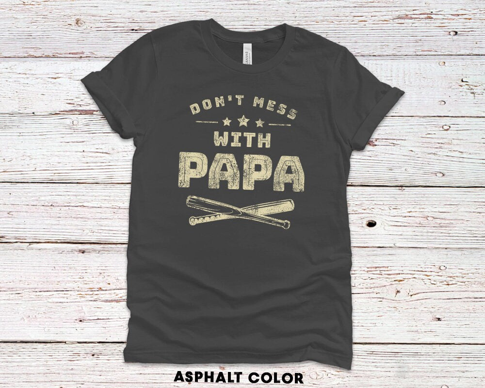 Don't Mess with Papa Vintage Gift T-Shirt - Gift for Fathers Day