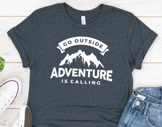 Adventure is calling Mountain Shirt for men or women, Nature Lovers Gift Shirt