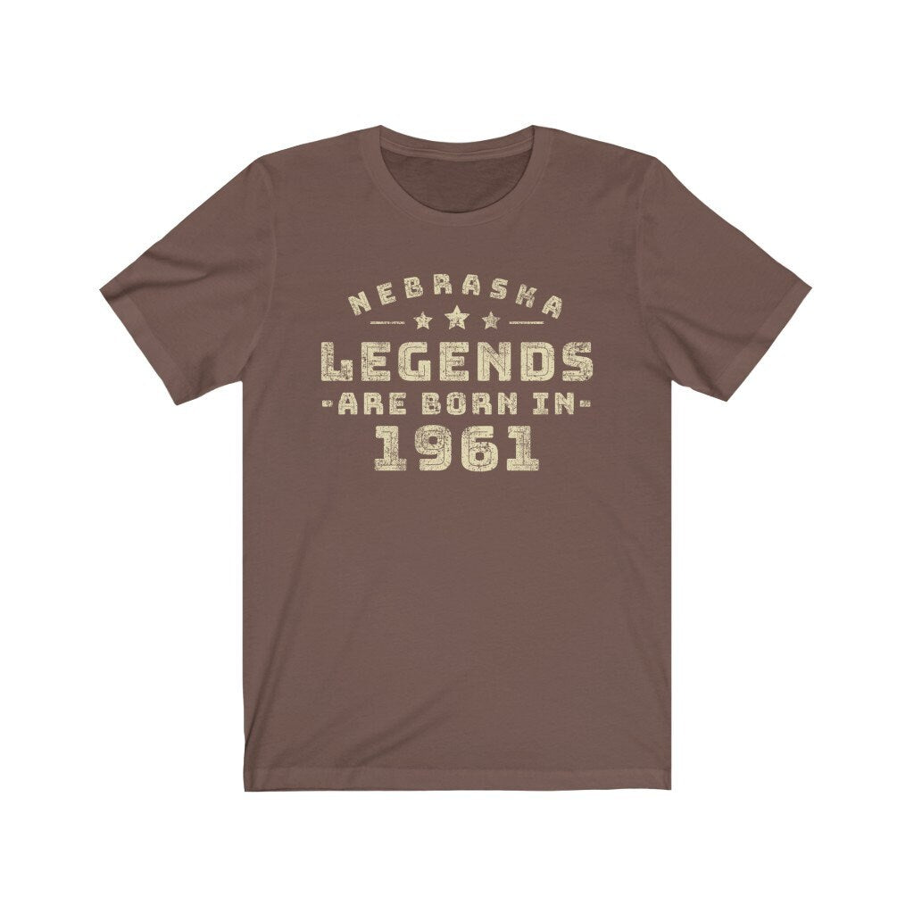 Nebraska Legends are Born in 1961 gift t-Shirt for men or women