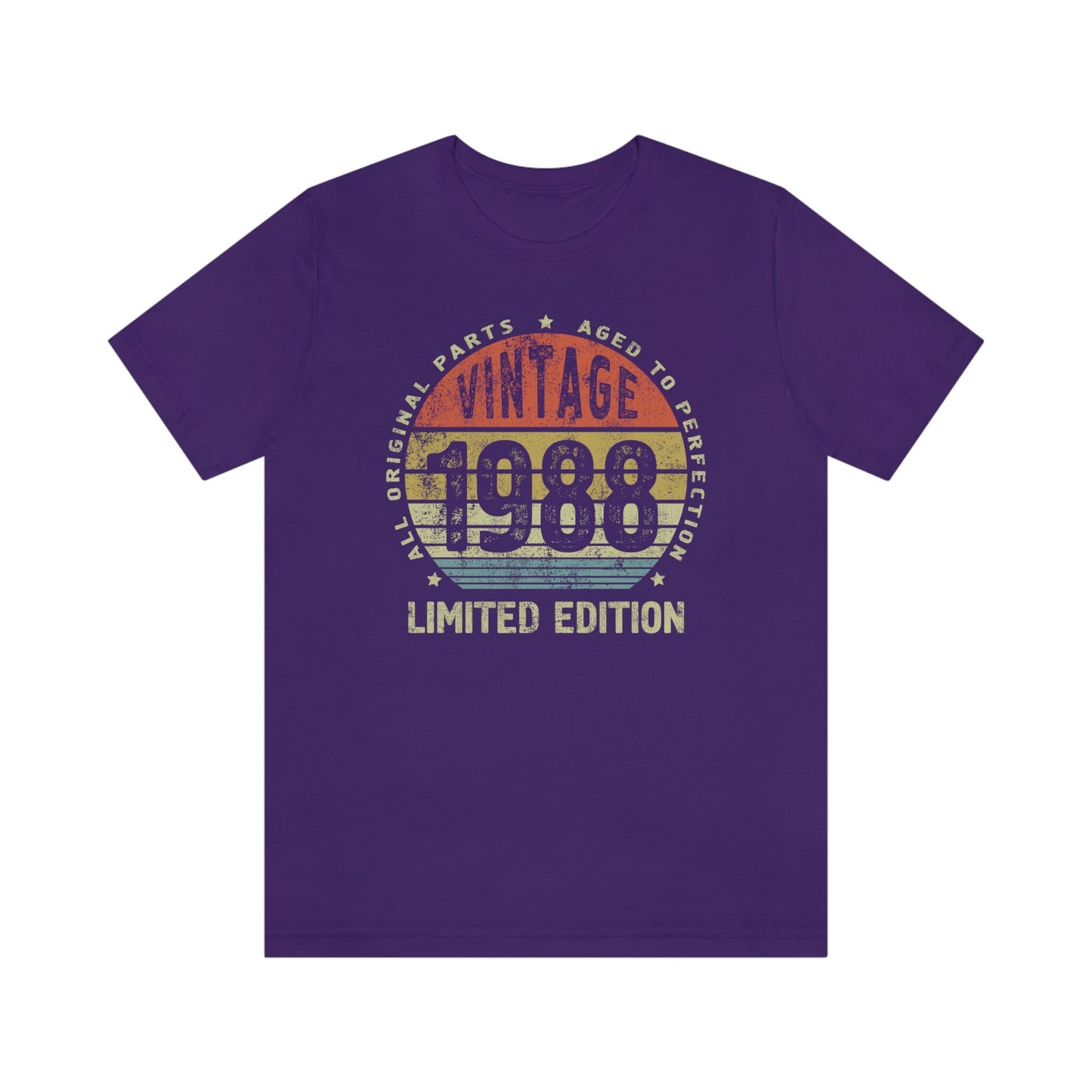 Vintage 1988 Birthday Gift t-shirt for Women or Men, All Original Parts Aged to Perfection