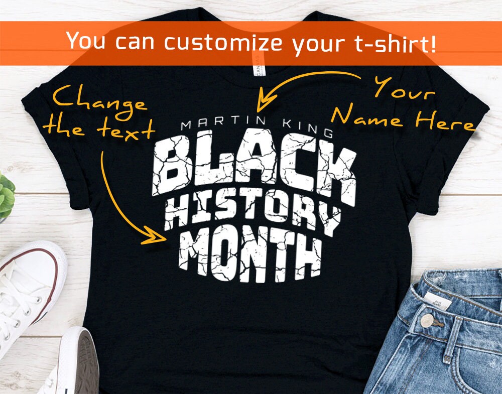 Black History Month personalized gift t-shirt with your name, Black Lives Matter