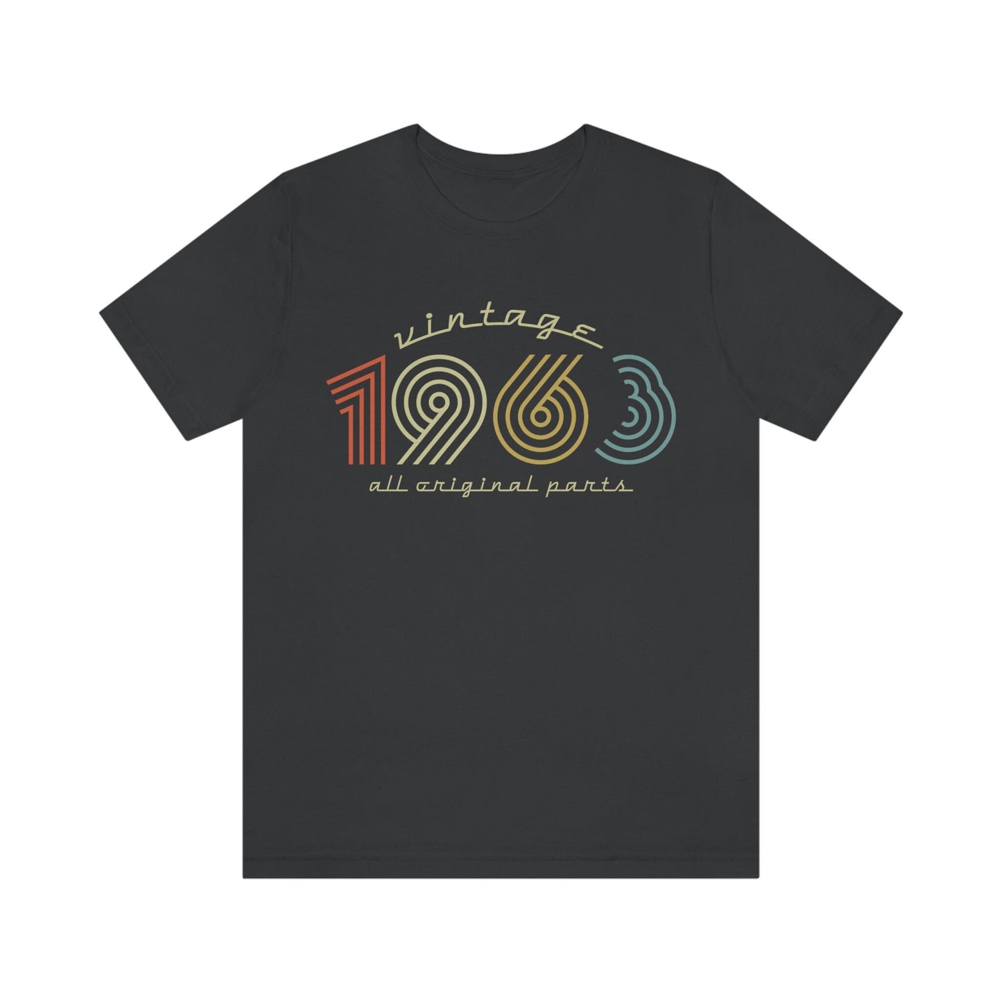 Retro 1963 Birthday Gift T-Shirt for Women or Men - Vintage Born In 1963 T-shirt