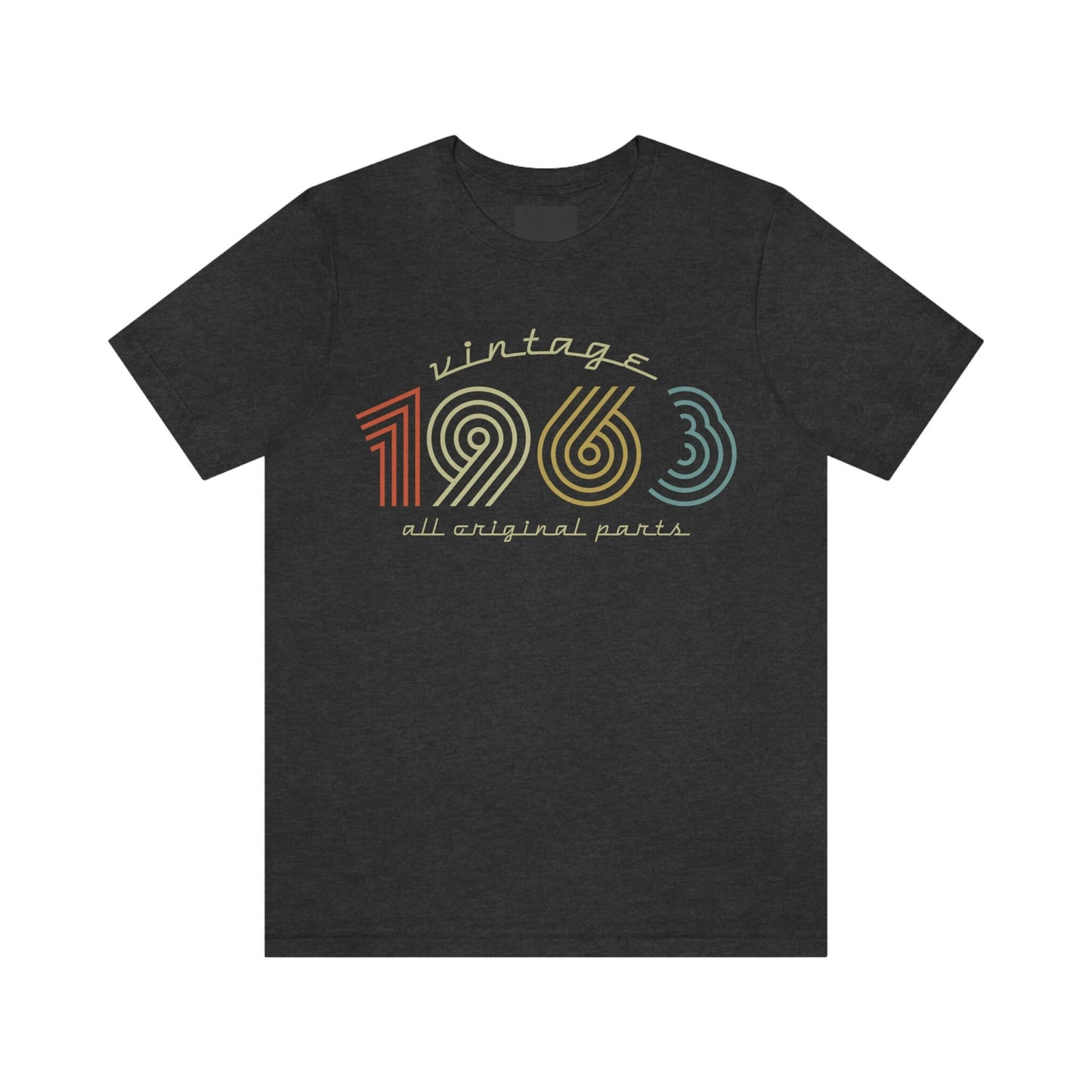 Retro 1963 Birthday Gift T-Shirt for Women or Men - Vintage Born In 1963 T-shirt