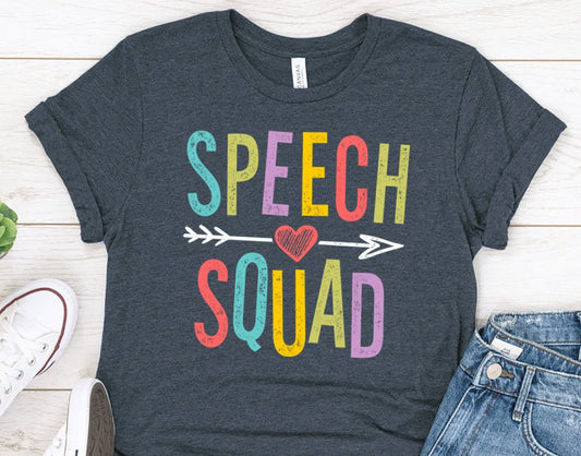 Speech Squad Teacher T-Shirt, Speech Therapist gift Shirt, Speech Pathology Teacher - 37 Design Unit