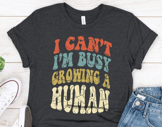 Funny Mom Gift T-Shirt, Growing a Human tee, Funny Pregnancy Announcement Shirt - 37 Design Unit